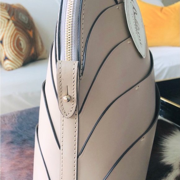 BOLDRINI SELLERIA RARE & GORGEOUS LARGE VACCHETTA LEATHER HANDBAG - ARGILLA - Picture 9 of 16